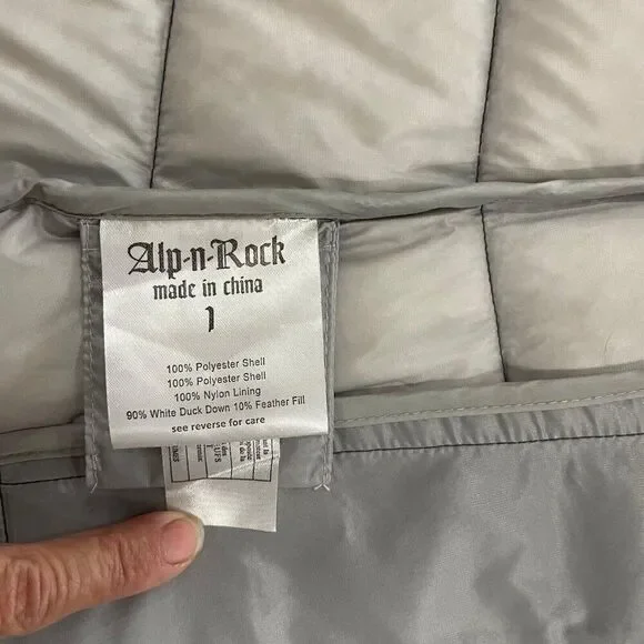 ALP N ROCK Chamonix Down Bomber Ski Jacket Women’s XS/1 Hoodie Full Zip Outdoors - Picture 11 of 16